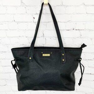 MARC FISHER FAUX LEATHER BLACK TOTE BAG PURSE